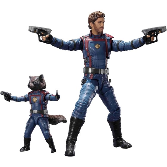 TAMASHII NATIONS - Guardians of The Galaxy: Vol. 3 - Star Lord & Rocket Raccoon (Guardians of The Galaxy: Vol. 3), Bandai Spirits S.H.Figuarts Action Figure