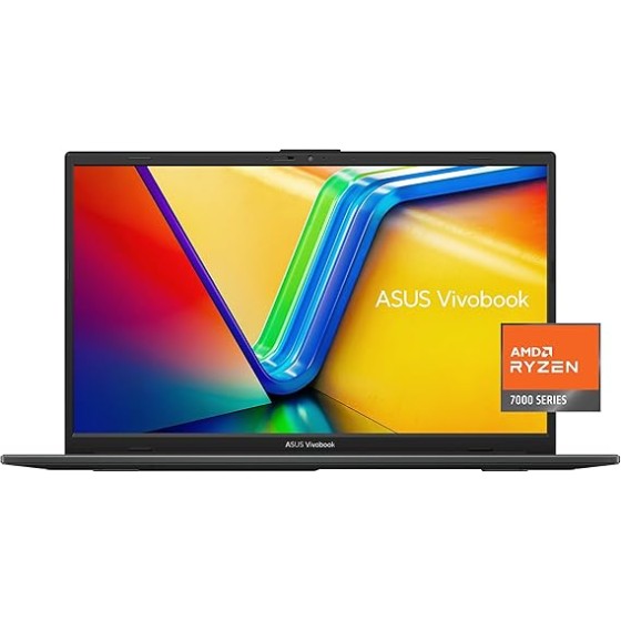 ASUS Vivobook Go 15.6” FHD Slim Laptop, AMD Ryzen 3 7320U Quad Core Processor, 8GB DDR5 RAM, 128GB SSD, Windows 11 Home, Fast Charging, Webcam Sheild, Military Grade Durability, Black, E1504FA-AS33