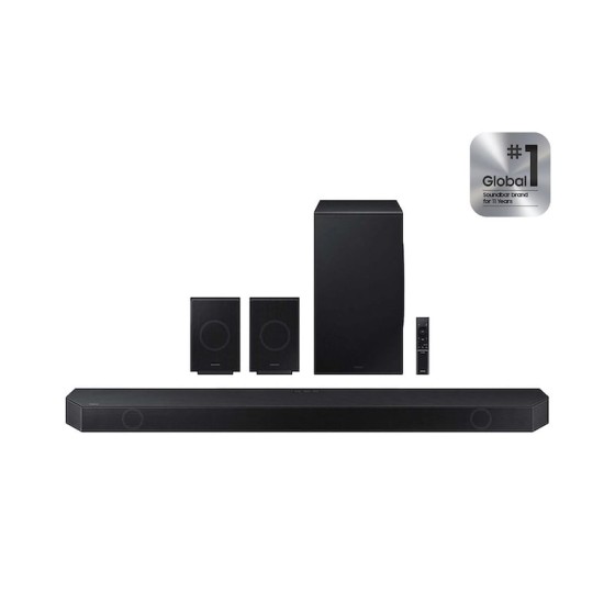 Q-series 11.1.4 ch. Wireless Dolby ATMOS Soundbar + Q-Symphony | w/ Rear Speakers | HW-Q990D